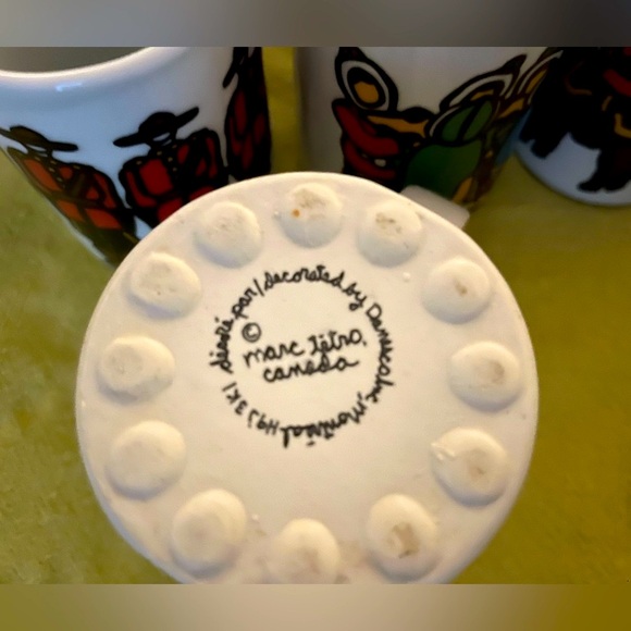 Marc Tetro Mugs set of 4 and bowl - Picture 2 of 5